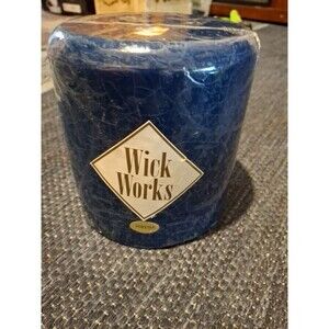 Vintage Wicker Works 3 Wick Candle Orignal Pkging Freesia Scent
